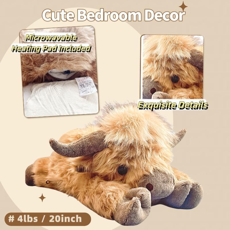 Daisy - 4 Pounds Highland Cow | Zipped Warmable & Coolable Pouch