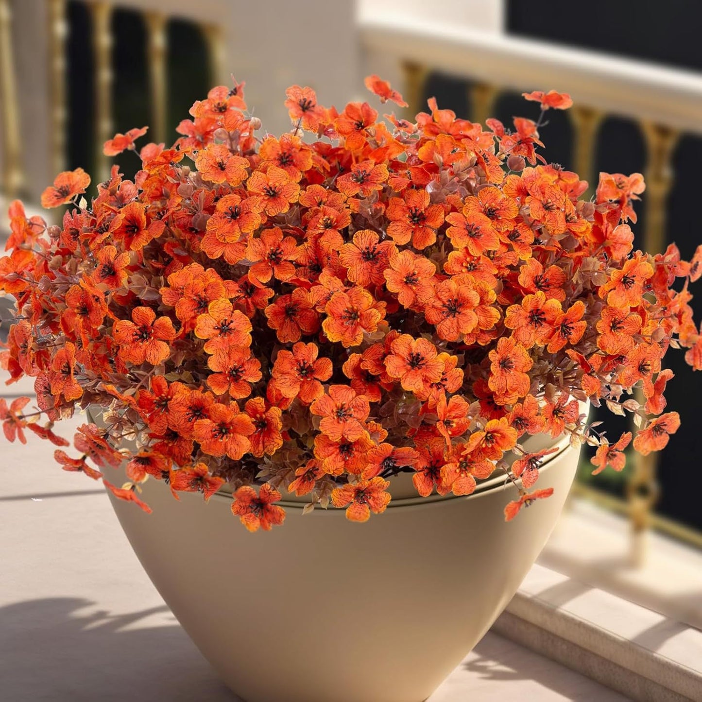 🏆 50K+ SOLD! 💐 Real-Look Sunset Mums – Waterproof & Windproof 🍂