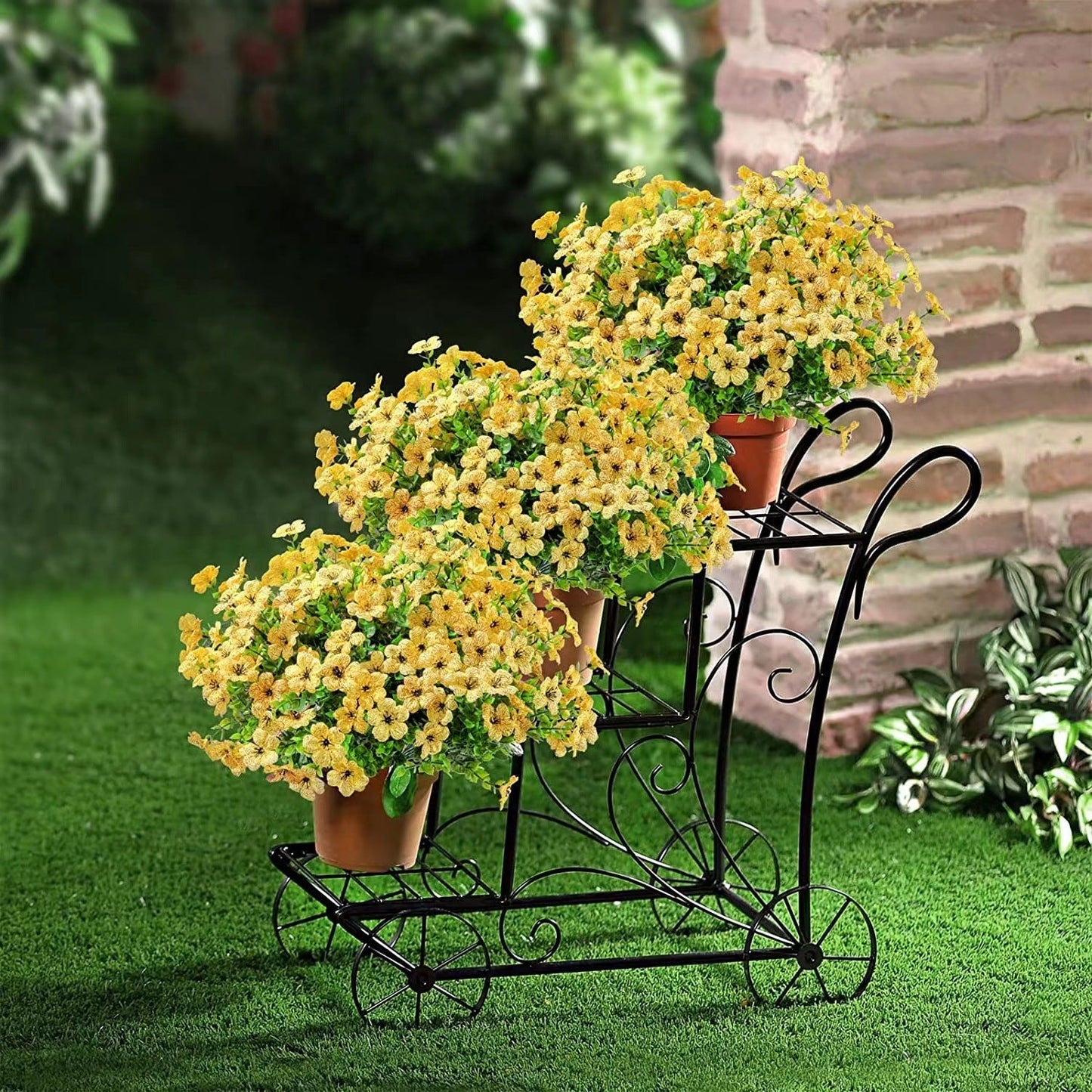 🏆 50K+ SOLD! 💐 Real-Look Sunset Mums – Waterproof & Windproof 🍂