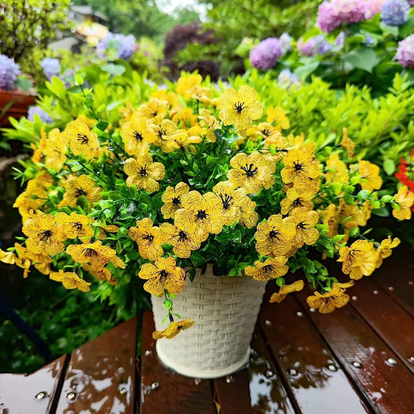 🏆 50K+ SOLD! 💐 Real-Look Sunset Mums – Waterproof & Windproof 🍂