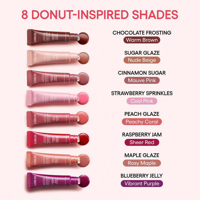LOVILDS Glaze Craze Tinted Lip Serum, Hydrating & Moisturizing Lip Tint, Korean Lip Care, Infused with Polypeptide