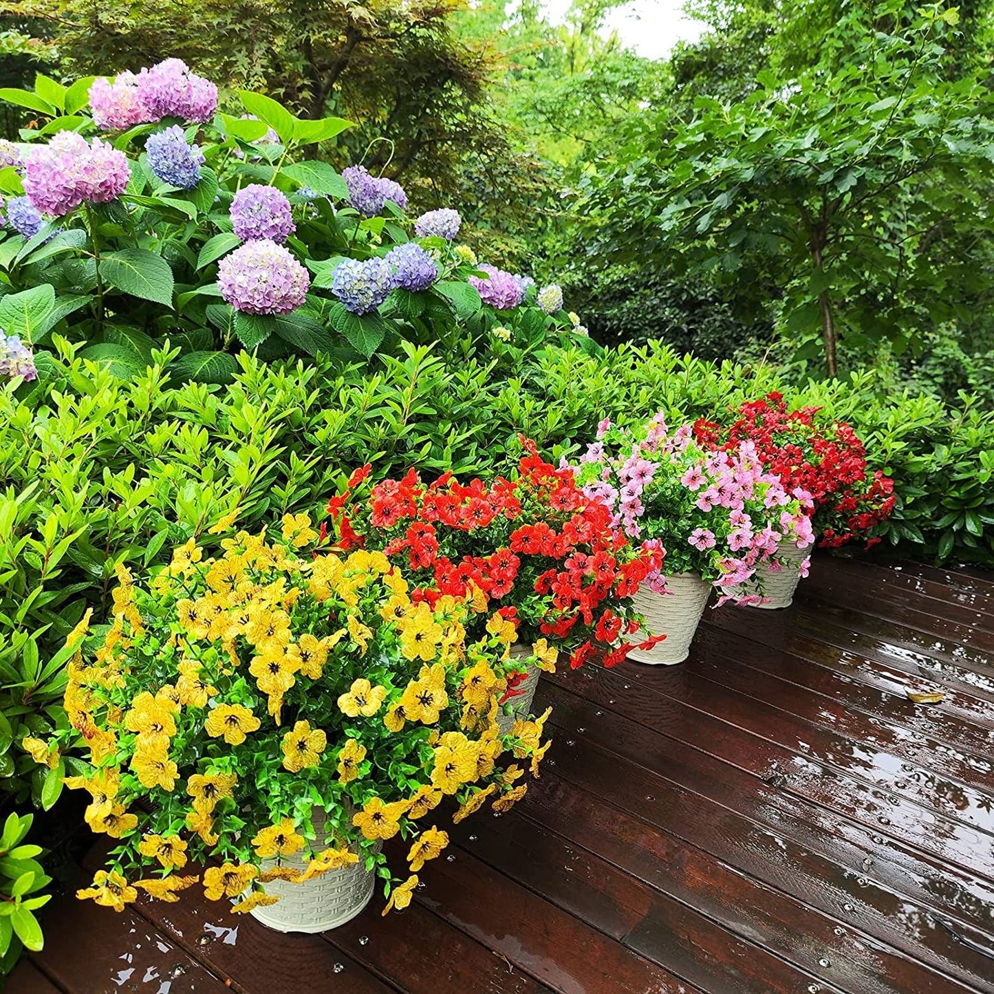 🏆 50K+ SOLD! 💐 Real-Look Sunset Mums – Waterproof & Windproof 🍂