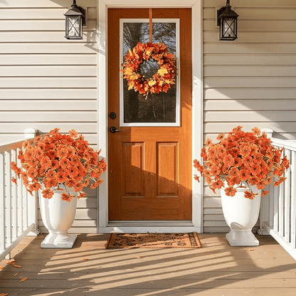 🏆 50K+ SOLD! 💐 Real-Look Sunset Mums – Waterproof & Windproof 🍂