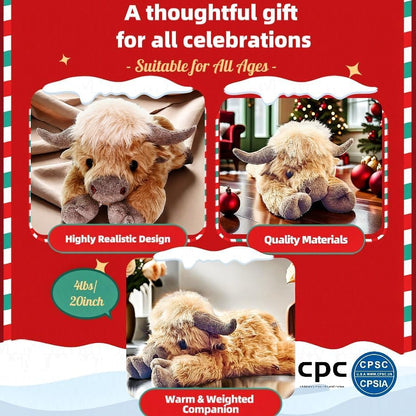 Daisy - 4 Pounds Highland Cow | Zipped Warmable & Coolable Pouch