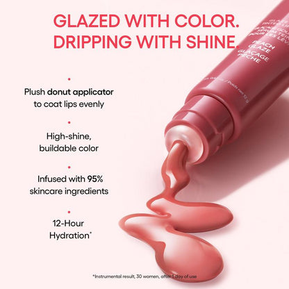 LOVILDS Glaze Craze Tinted Lip Serum, Hydrating & Moisturizing Lip Tint, Korean Lip Care, Infused with Polypeptide