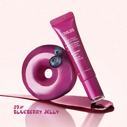 LOVILDS Glaze Craze Tinted Lip Serum, Hydrating & Moisturizing Lip Tint, Korean Lip Care, Infused with Polypeptide